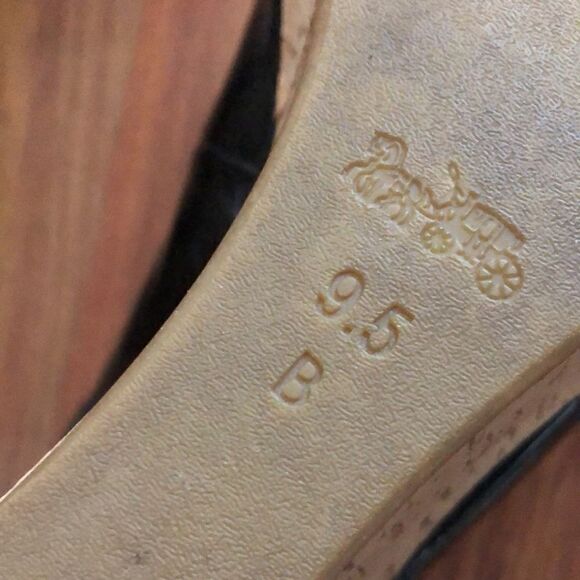 Coach patent leather and cork wedges size 9.5 black - Picture 8 of 15